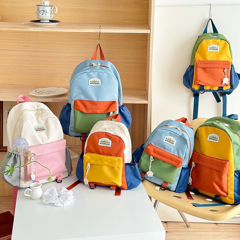 Nova Mochila Infantil Colorida - Canvas Backpack Casual avaliação e preço